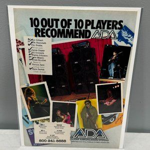 Kirk Hammett / Vito Bratta /Paul Gilbert /Vernon Reid - ADA AMPS - 1989 Print Ad